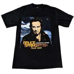 BRUCE SPRINGSTEEN WORKING ON A DREAM TOUR 2009 Men Medium Black T-Shirt